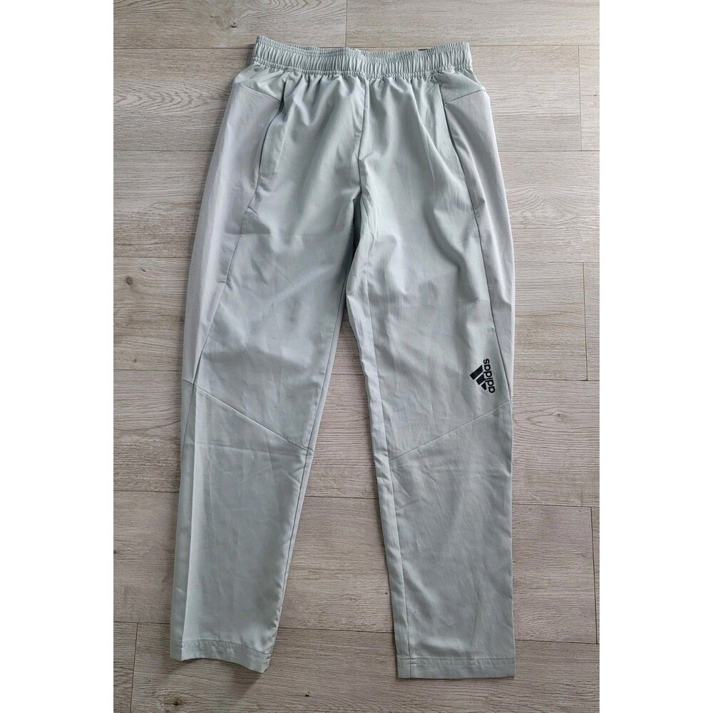 Adidas AeroReady Pants Mens M Gray Regular Fit Tapered Leg Training Jogger NWT